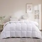 L LOVSOUL Down Alternative White Comforter King Size,All Season Microfiber Comforter Duvet Insert King,Bedding Comforter King with Corner Tabs