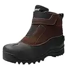 riemot Botas Nieve Mujer Hombre Invierno Botas montaña Impermeables Trekking Zapatos Cálido Forro de Piel Antideslizante, botines hombre mujer invierno EU 37-47, Hombre de Marrón EU 43 UK9