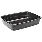 Ferplast Nip 30 - Bandeja de Arena para Gatos (64,5 x 49,5 x 14,5 cm), Color Negro