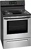 Frigidaire FFEF3016VS 30" Freestanding Electric Range with 5.3 cu. ft. Capacity Auto Shut-Off Electronic Kitchen Timer One-Touch Self Clean Delay Clean Interior Lighting in Stainless Steel