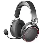 Mars Gaming MHW, Auriculares Inalámbricos, Micrófono Extraíble, Sonido Espacial 7.1, Negro