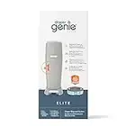 Diaper Genie Elite Diaper Pail System with Front Tilt Pail for Easy Diaper Disposal, Gray