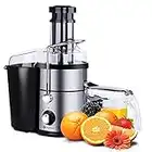 Scheffler Entsafter für Obst und Gemüse, Entsafter aus Edelstahl, Zentrifugalentsafter 1000W Juicer mit 1L Saftkanne, Geschwindigkeitsstufen, 73mm Füllöffnung Saftpresse Elektrisch