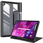 Fintie Hybrid Folio Case for Lenovo Yoga Tab 11 2021, Shockproof Cover with Clear Transparent Back Shell for Lenovo Yoga Tab 11 (YT-J706F) 11" Tablet, Black