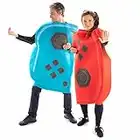 Video Game Controller Halloween Costume | Slip On | One Size Fits Most | Unisex Adult Costume | Blue & Red Controllers