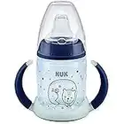 NUK First Choice+ Learner Cup Night Sippy Cup | 6-18 Months | Leak-Proof Silicone Spout | Glow in the Dark | Anti-Colic Vent | BPA-Free | 150ml | Blue