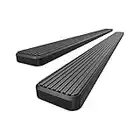 APS iBoard Running Boards 5-inch Black Compatible with 2007-2018 Chevy Silverado GMC Sierra & 2019 2500 HD 3500 HD Crew Cab (Exclude 07 Classic)(Include 19 1500 LD) (Nerf Bars Side Steps Side Bars)