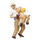 EONPOW Inflable Traje Halloween Cosplay Fiesta Fantasía Carnival Adulto Caballo Cowboy Disfraces Inflable Inflable Traje