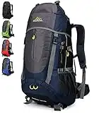 Doshwin 70L Zaino da Escursionismo Trekking Campeggio Viaggio Grande per Uomo Donna (Blu scuro)