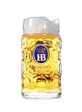 1 Liter HB"Hofbrauhaus Munchen" Dimpled Glass Beer Stein