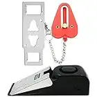 HNHMT Upgraded Portable Door Lock & Door Stop Alarm, Dual Protection Security Door Kit,Door ​Security Devices Pocket Self Defensey Tools,for Traveling Hotel Home Apartment College House(2 Pack)