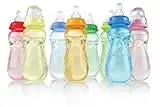Nuby Non-Drip Standard Neck Bottles, 10 Ounce, Colors May Vary, 3 Count (Pack of 1)