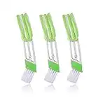 Brosse et Chiffon pour Voiture 3pcs Nettoyeur Duster pour Ventilateur d'air Climatiseur Poussière Outil Claviers Double Tête