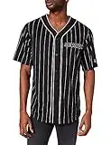 STARTER BLACK LABEL Shirt Starter Baseball Jersey Camisa de Bowling, Negro, M para Hombre