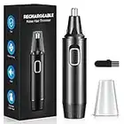 Oldowl Nose Hair Trimmer for Men Women, USB-C Rechargeable Nose Ear Hair Trimmer with Latest Dual Edge Blades, Professional Mute Painless Hair Trimmer with Waterproof Head, Cleaning Brush