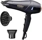 Hair Dryer, CONFU 2300W Professional Ionic Powerful Salon Hairdryer AC Motor Fast Dry Blow Dryer with Diffuser &Concentrator, 2 Speed 3 Heat Settings Cool Shot LED Indicator Long Cable