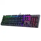 Mechanical Gaming Keyboard, Redragon Mechanical Keyboard with 105 Programmable Keys, Red Switches, Full Anti-ghosting RGB Gaming Keyboard Ideal for PC, Windows, Mac, Gamer, Office, Typists - UK Layout