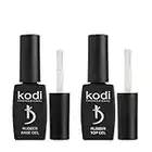 Kodi Professional Rubber Base and Top Coat Gel Polish UV LED - Unterlack & Überlack Set Nägel Maniküre Kit Gel Nagellack für langanhaltende Nägel (2 * 12ml)