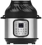 Instant Pot Duo Crisp + Air 11 en 1 Olla a Presión Multiusos y Freidora de Aire con Función de Vaporera, Deshidratadora, Parrilla y Cocción Lenta, 5.7 l, Color Plata