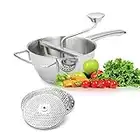 Rotary Food Mill with 4 milling Disks, 18/10 Stainless Steel Hand Crank Manual Grinder for Vegetable Mashed Potato Tomato Applesauce Dishwasher Safe by ROYDOM