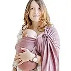 Shabany® – Fascia portabebè Ring Sling – 100% cotone bio – per neonati fino a 15 kg – incl. Istruzioni di legatura