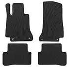 HD-Mart Auto Floor Mats Custom Fit for Mercedes-Benz C Class Sedan 2015 2016 2017 2018 2019 2020 2021 2022 C200 C250 C300 C350 W205 W206 S206 Rubber Full Black Auto Floor Mats All Weather Heavy Duty