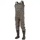 FROGG TOGGS Amphib Neoprene Bootfoot Camo Chest Wader, Cleated Outsole, Mossy Oak Bottomlands, Size 9