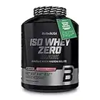 BioTechUSA Iso Whey Zero Black Bebida en polvo aromatizada, aislado de proteína de suero, añadido creatina, aminoácidos, vitamina B3, con el 90% de contenido de proteína, 2.27 kg, Fresa