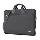 MOSISO Maletín 17,3 pulgadas Compatible con Dell XPS/HP Pavilion/Ideapad/Acer/Alienware/HP Omen de 17-17,3 pulgadas, Bolso de Hombro Funda Protectora 360 con Correa, Gris Espacial