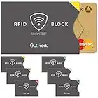 Gutwerk RFID Blocker Kartenhülle NFC Schutz TÜV geprüft 6 Stück | NFC Schutzhülle EC Karte reißfest dünn | Kartenschutzhülle gegen Datenklau | EC Karten Schutzhülle RFID Hülle Kreditkarte