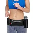 Running Belt with Water Bottle Holder,Fanny Pack No Bounce Hydration Belt with Phone Holder, Adjustable Waterproof Waist Pouch Waist Bag for Men and Women