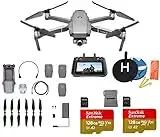 DJI Mavic 2 Zoom with DJI Smart Controller Drone Collapsible Quadcopter Bundle with 3 Batteries, 2X 128GB SD Card Supports 4K Video, Landing Pad