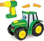 John Deere 46655 Bau-Dir-Deinen-Johnny-Traktor, Kinder Traktor zum Selbstbauen, Hochwertiger für Kinder ab 18 Monaten, Spielen und Sammeln, Spielzeugtraktor, ab 18 Monaten, Grüne