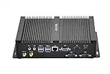 KINGDEL Fanless Industrial Computer, Mini PC, Intel i7 8th Gen. CPU with Window 11 Pro, 16GB RAM 512GB NVMe SSD, 4xUSB 3.0, HD Port, VGA, 2xCOM RS232, Metal Case