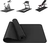 Treadmill Mat, Exercise Equipment Mat Heavy-Duty Protective Floor Mat for Under Stationary Bike, Spin Bike, Fitness Equipment, 120cm x 60cm,Black