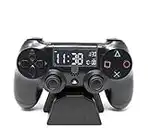 Playstation Digital Réveil LCD | PS4 Dualshock Controller Design | Utilisez Les Touches pour régler l'heure et la Date | Noir