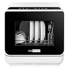 VIVOHOME 110V 840W Electric Portable Compact Countertop Small Dishwasher Machine with 5L Built in Water Tank and 5 Washing Programs for Apartment and RV