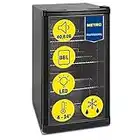 METRO Professional Mini-Kühlschrank GPC1088, 88 L, 1.052 kWh/24h, 3 Edelstahl-Drahtböden, schwarz