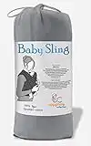 Baby Sling Stretchy Wrap Carrier Pouch Extra Soft and Lightweight Breastfeeding - Birth to 3Yrs (Silver)