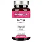 BIOTINA - Crescita Capelli, Unghie e Pelle - Integratore Capelli ad Alto Dosaggio con Zinco Selenio e Vitamine D e E | 120 Capsule Vegane Nutralie