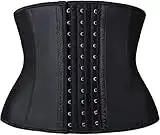 YIANNA Damen underbust latex sport gürtel waist trainer korsetts cincher sanduhr-körper-former-gewicht-verlust klein short torso (länge 24 cm)