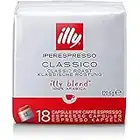 illy Coffee, Classico Espresso Coffee Capsules, Medium Roast, 100 Percent Arabica Coffee, Pack of 6 x 18 Capsules