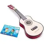 New Classic Toys Instrument débutants Guitare avec Le Livre de Musique-Naturelle, 344