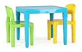 Humble Crew Tot Tutors TC800 Kids Table and 2 Chairs Set, Aqua/Green&Yellow, Toddler