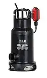 T.I.P. 30257 Pompa sommergibile per acqua sporca continua DTX 15000, portata fino a 15.000 l / h