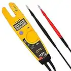 Fluke T5-1000 Voltage, Continuity and Current Tester, OpenJaw Design For Current Measurements Without Metallic Contact, Includes Detachable Slim Reach Probe Tips, Auto Selects AC or DC Voltage