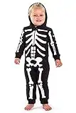Tipsy Elves Skeleton Halloween Costume Jumpsuit for Young Children Unisex Toddler Size 3T