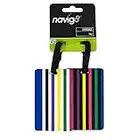 navig8 2 PCS Luggage Tags with Name ID Cards - Secure Luggage Tags - Perfect to Quickly Spot Luggage