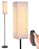 VOUTOORO Floor Lamp for Bedroom Living Room Office with Remote Control Modern Living Room LED 4 Color Temperature & Stepless Dimmer, Standing Elegant Lamp 3000k-7000k (Square)