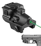 QR-Laser Laser Sight Ultra Compact Tactical Pistol Laser Sight Shockproof Rechargeable Green Dot Sight for Pistols and Rifles with Picatinny Rail